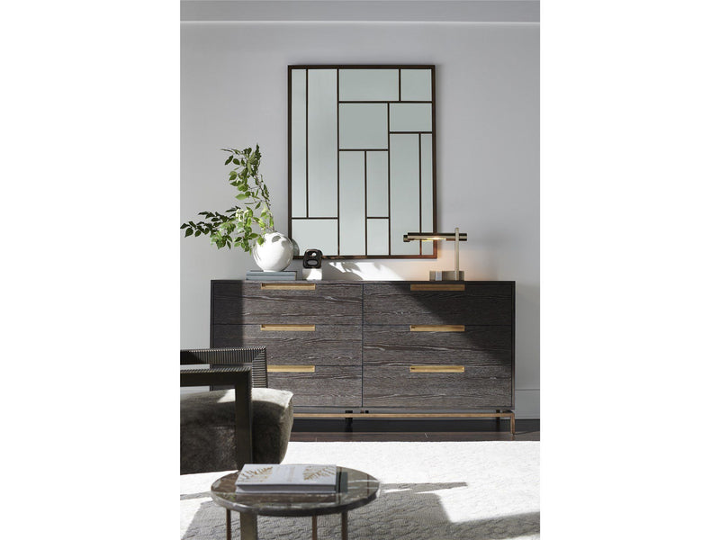 Modern Gable Dresser Dark Brown