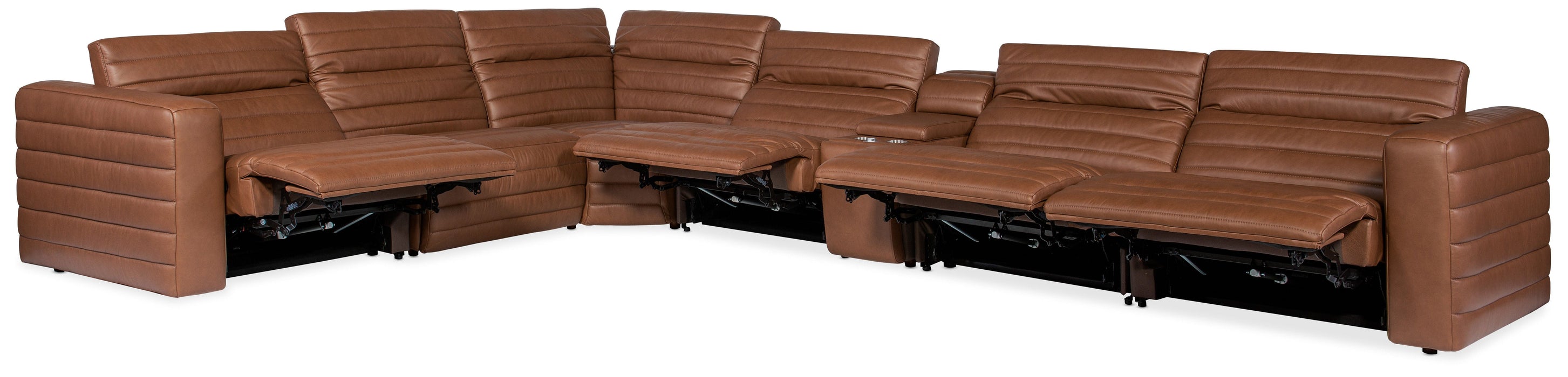 Chatelain 6-Piece Power Headrest Sectional With 2 Power Recliners