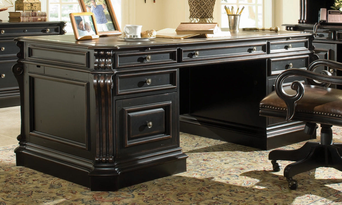 Telluride 76" Executive Desk With Wood Panels