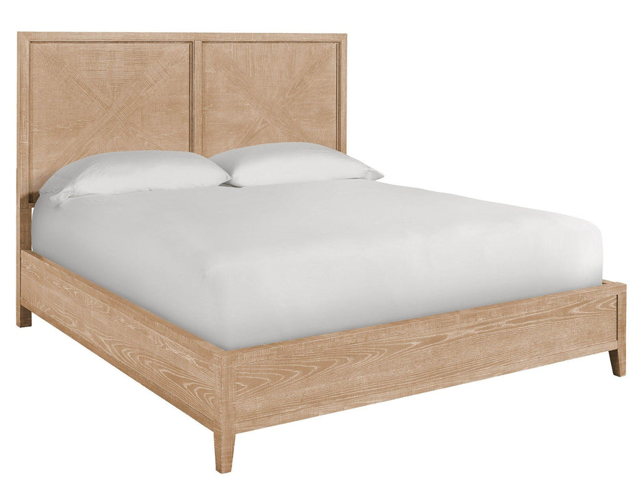 Modern Farmhouse Ames Bed Complete Queen Light Brown