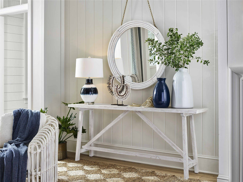 Getaway Round Mirror White