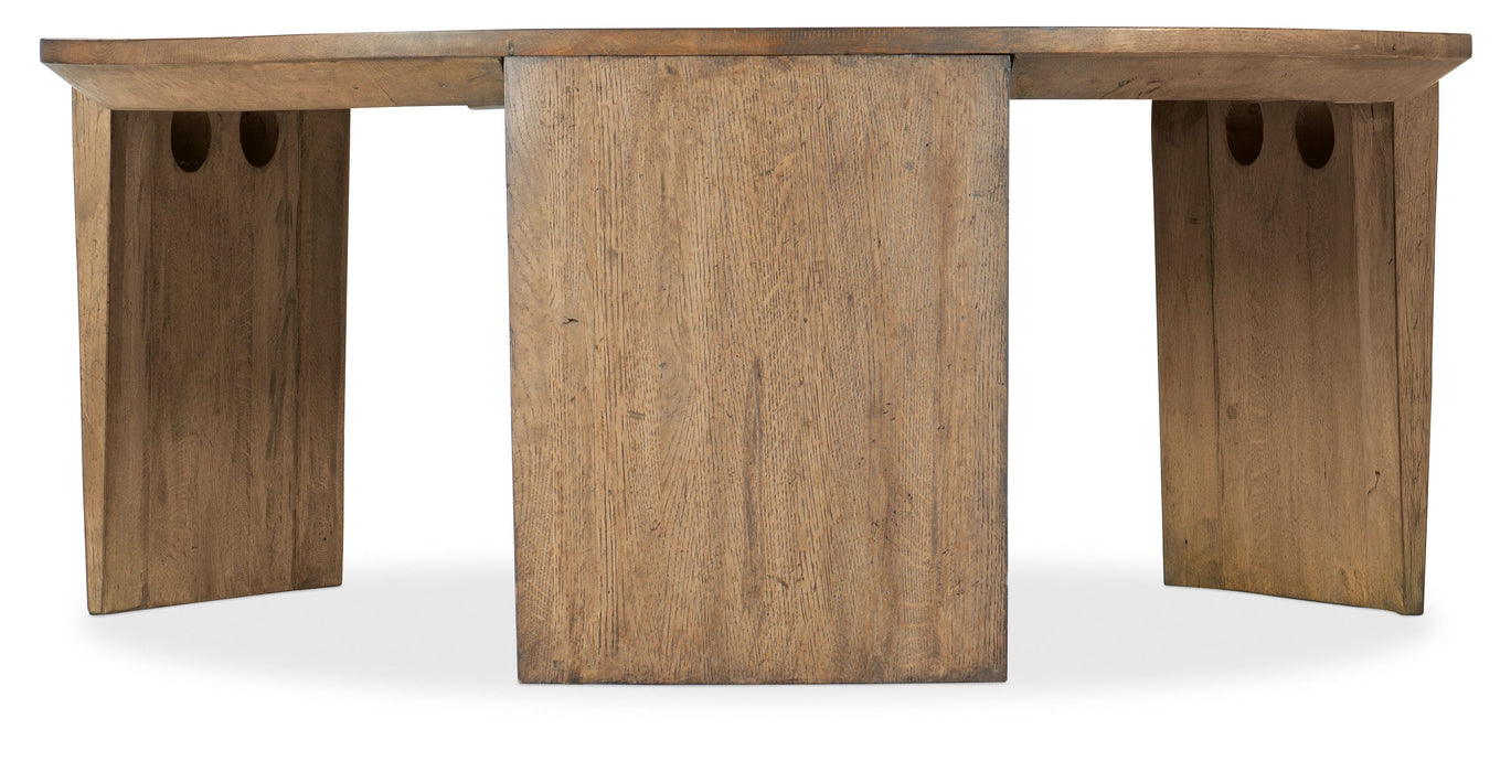 Commerce And Market Round Cocktail Table Medium Wood