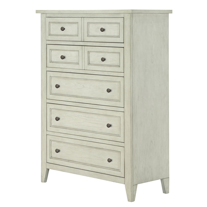 Raelynn 5 Drawer Chest In Weathered White