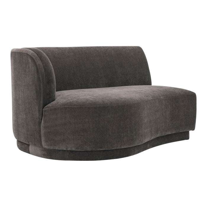 Yoon Chaise Left Umbra Grey Dark Brown