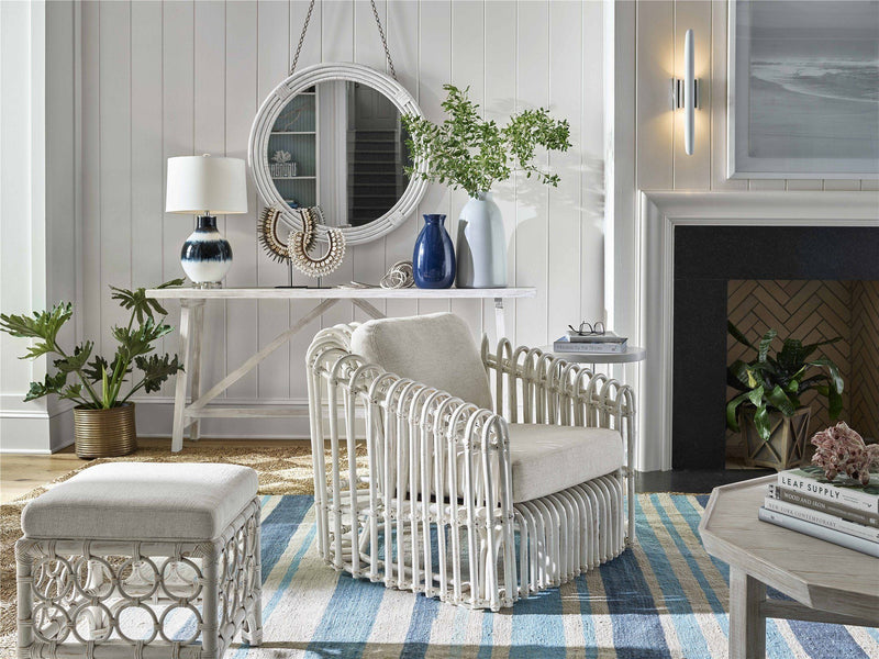 Getaway Round Mirror White