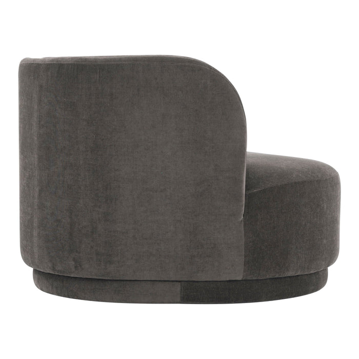 Yoon Chaise Left Umbra Grey Dark Brown