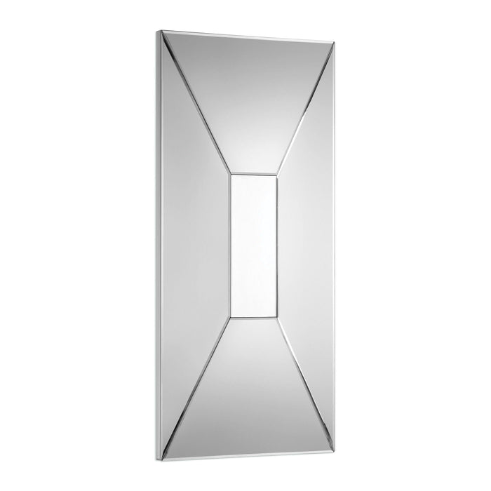 Vilaine Modern Geometric Mirror Pearl Silver