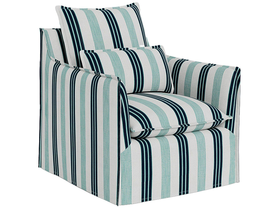 Siesta Key Outdoor Swivel Chair Special Order Blue