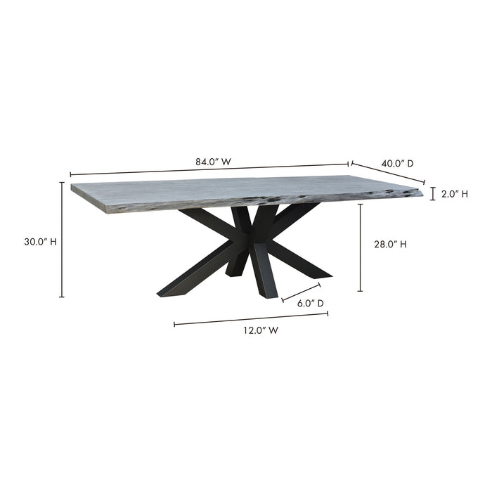 Edge Dining Table Gray