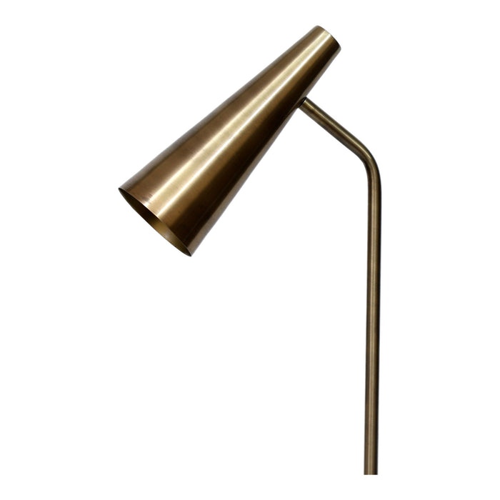 Trumpet Floor Lamp Antique Brass