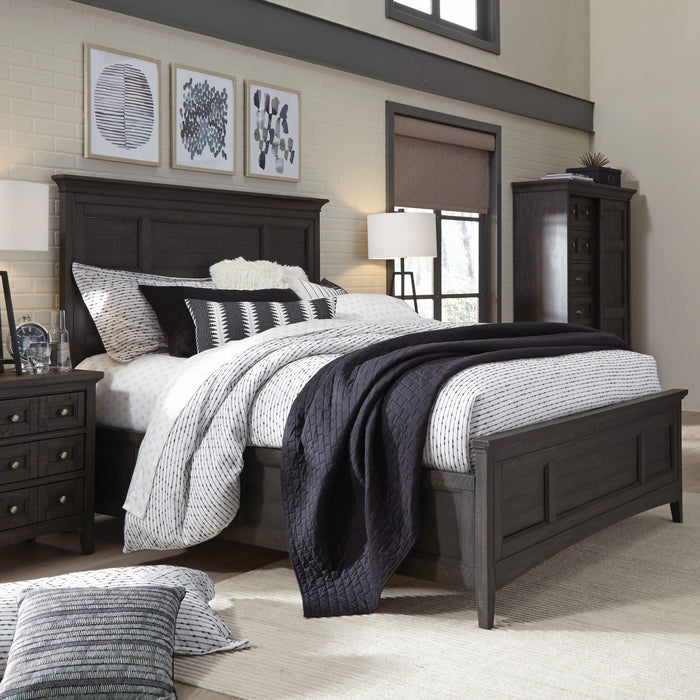 Westley Falls Complete Queen Panel Bed With Storage Rails