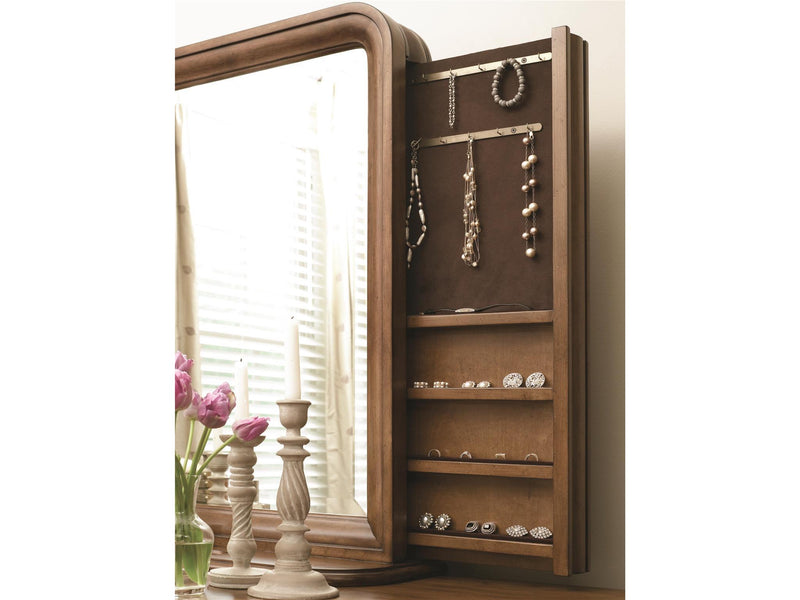 New Lou Vertical Storage Mirror Dark Brown