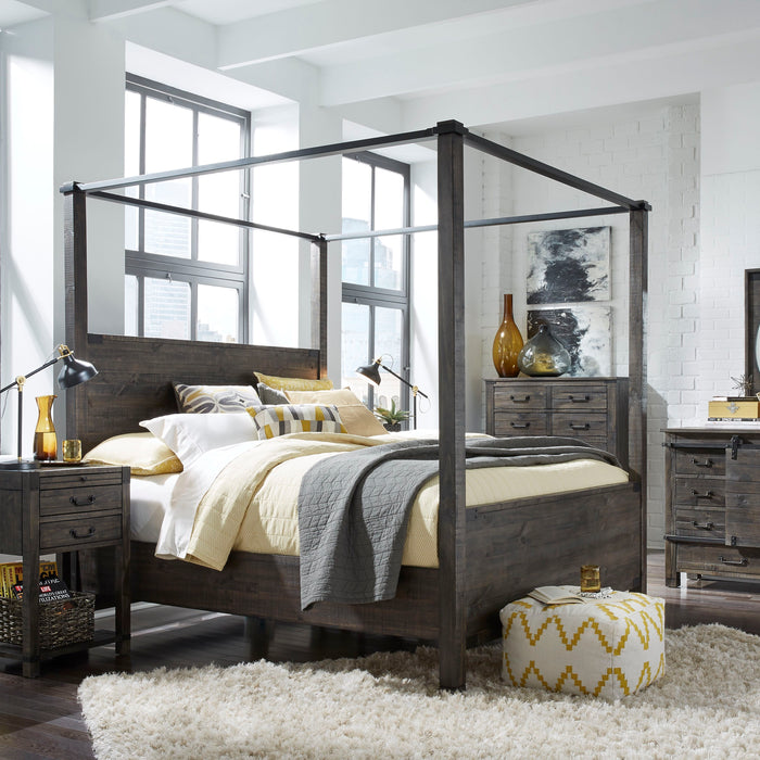 Abington Poster Bed in Weathered Charcoal
