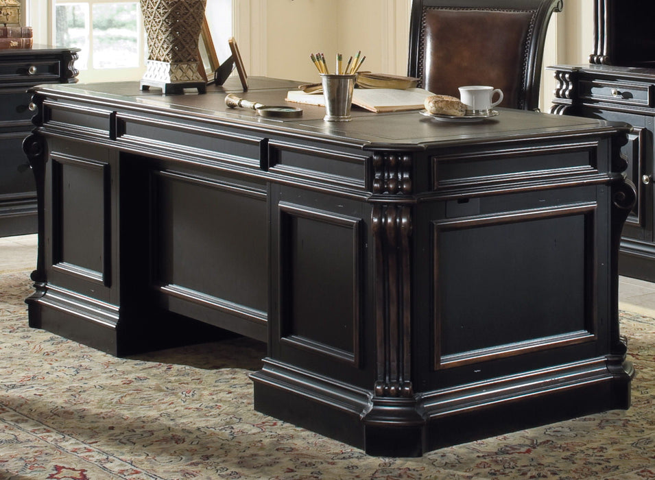 Telluride 76" Executive Desk With Wood Panels