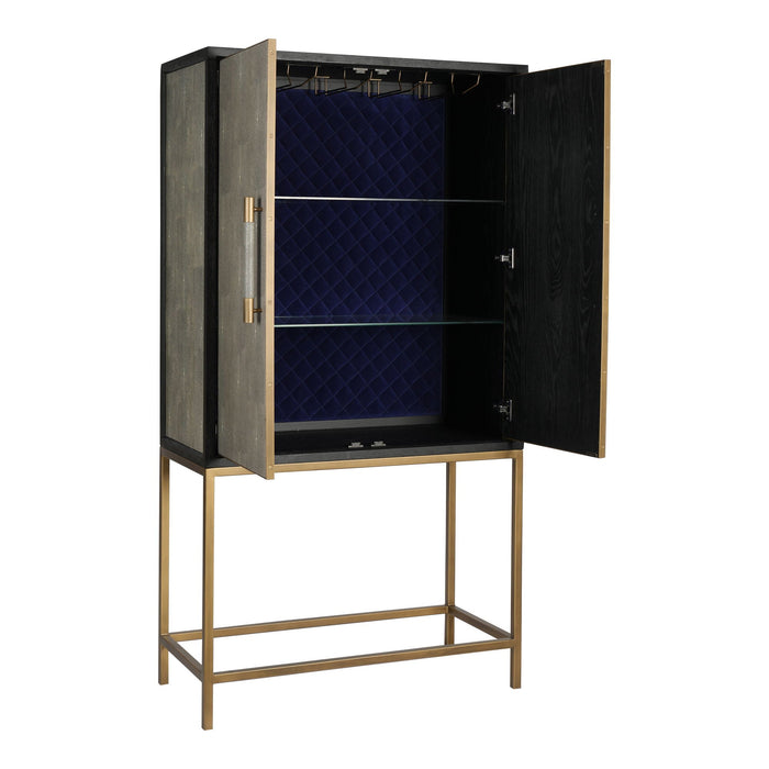 Mako Bar Cabinet Gray, Dark