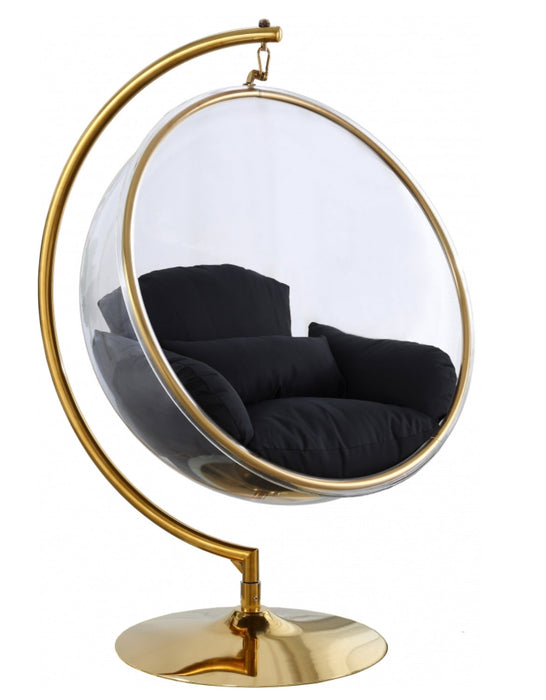 Luna Acrylic Swing Bubble Accent Chair - Gold - Sterling House Interiors