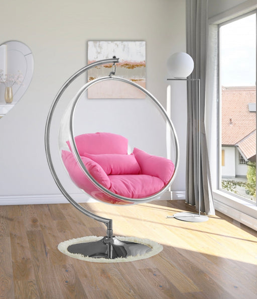 Luna Acrylic Swing Bubble Accent Chair - Chrome - Sterling House Interiors