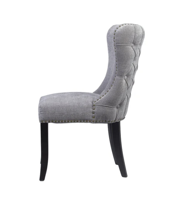Jansen Tufted Upholstered Side Chair-Light Grey (Set of 2) - Sterling House Interiors