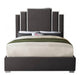 Chanel Bed - Grey Velvet With Silver Trim - Sterling House Interiors